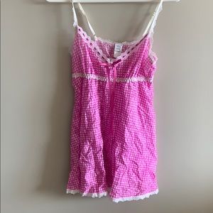 Gingham babydoll sleepwear